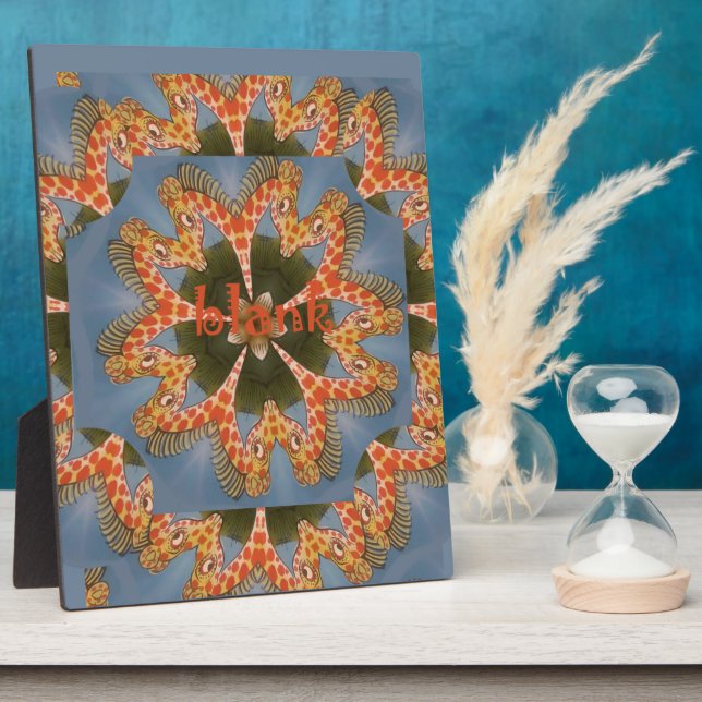 Beautiful amazing African colourful Giraffe blank Plaque (Side)