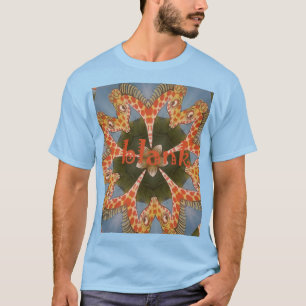 Beautiful amazing African colourful Giraffe blank T-Shirt