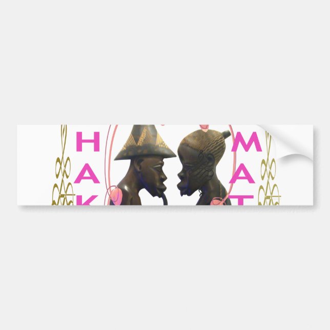Beautiful  Amazing African Couple: A Romantic Art Bumper Sticker (Front)