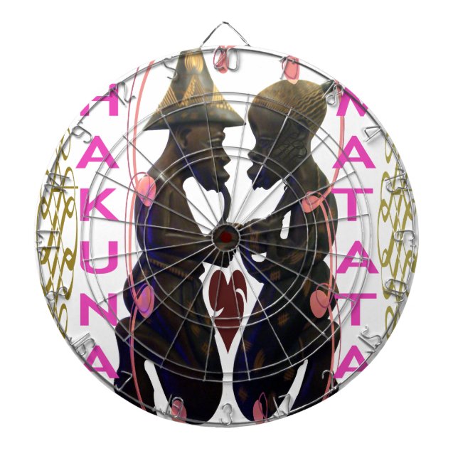 Beautiful  Amazing African Couple: A Romantic Art Dartboard (Front)