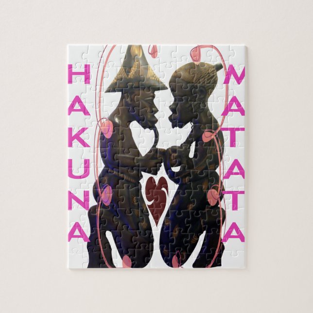 Beautiful  Amazing African Couple: A Romantic Art Jigsaw Puzzle (Vertical)