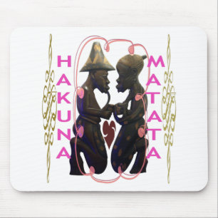 Beautiful  Amazing African Couple: A Romantic Art Mouse Mat