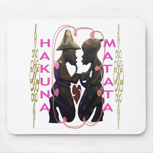 Beautiful  Amazing African Couple: A Romantic Art Mouse Mat (Front)