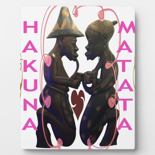 Beautiful  Amazing African Couple: A Romantic Art Plaque (Front)