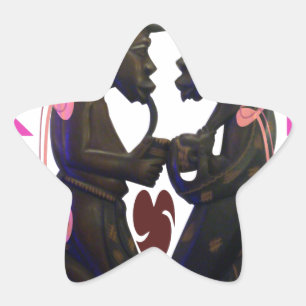 Beautiful Amazing African Couple: A Romantic Art Star Sticker