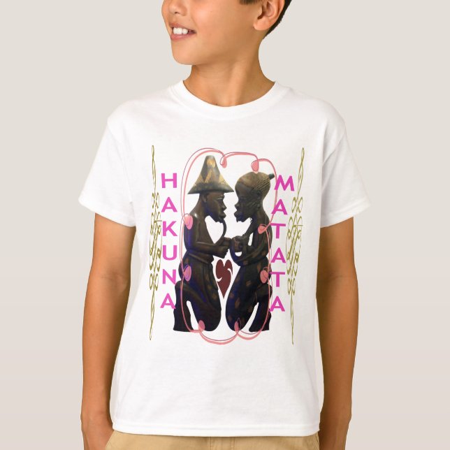 Beautiful  Amazing African Couple: A Romantic Art T-Shirt (Front)