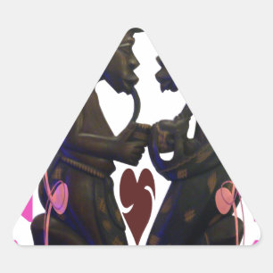 Beautiful Amazing African Couple: A Romantic Art Triangle Sticker