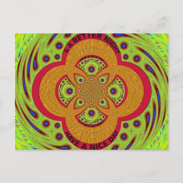  Beautiful amazing African Mandala Pattern Design Postcard (Front)