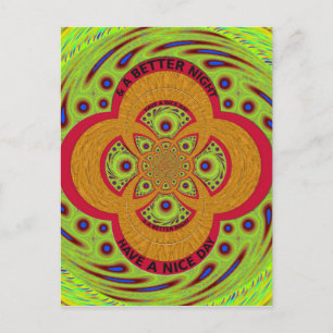  Beautiful amazing African Mandala Pattern Design Postcard