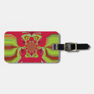 Beautiful Amazing African Red yellow Motif Pattern Luggage Tag