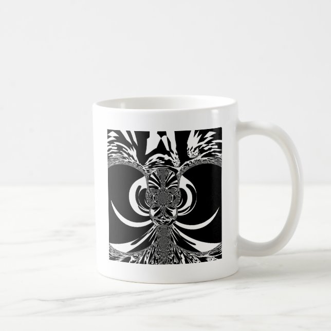  Beautiful amazing African white black Print art Coffee Mug (Right)