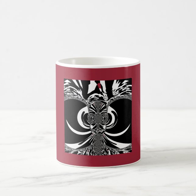  Beautiful amazing African white black Print art Coffee Mug (Center)