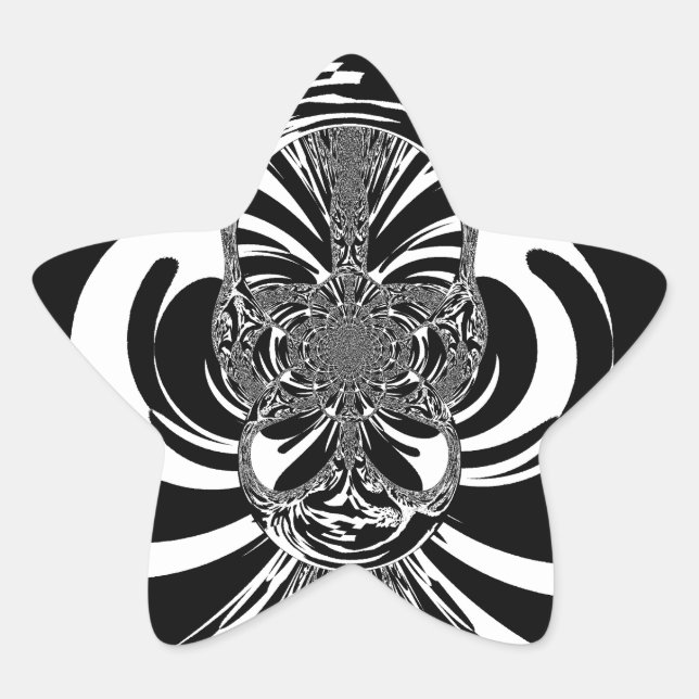  Beautiful amazing African white black Print art Star Sticker (Front)