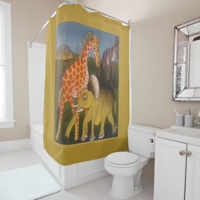 Beautiful Amazing African wild animal safari colou Shower Curtain (In Situ)