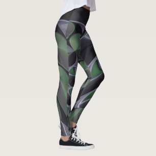 Beautiful Amazing Ash Green Aurora Kaleidoscope  Leggings