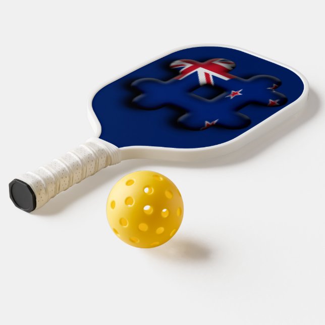 Beautiful amazing Australian Hashtag Flag Colours Pickleball Paddle (Laydown 2)