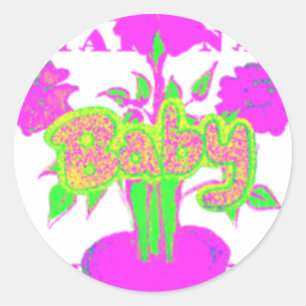 Beautiful Amazing Baby Pink Inspirational Floral  Classic Round Sticker