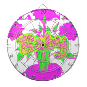 Beautiful Amazing Baby Pink Inspirational Floral  Dartboard