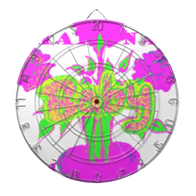 Beautiful Amazing Baby Pink Inspirational Floral  Dartboard (Front)