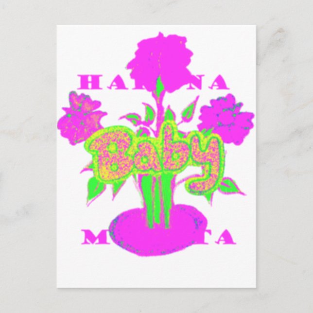 Beautiful Amazing Baby Pink Inspirational Floral  Postcard (Front)