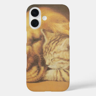 Beautiful Amazing Cat and Dog Cuddling Art Print iPhone 16 Case