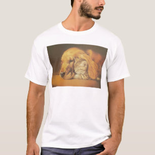 Beautiful Amazing Cat and Dog Cuddling Art Print T-Shirt
