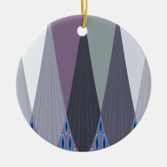 Beautiful Amazing Chevron Design Art Print Ceramic Tree Decoration (Front)