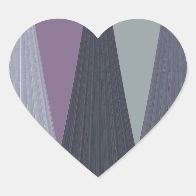 Beautiful Amazing Chevron Design Art Print Heart Sticker (Front)