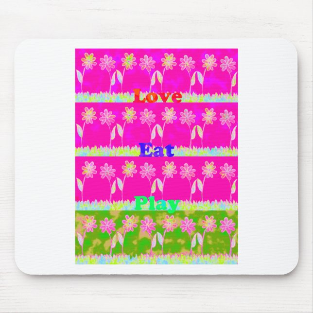 Beautiful amazing colorful Flora text quote design Mouse Mat (Front)