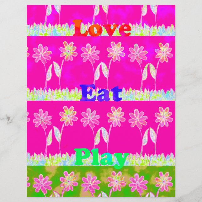 Beautiful amazing colourful Flora text quote desig (Front)