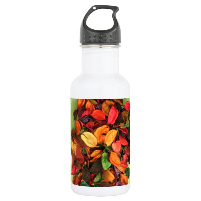 Beautiful amazing colourful rose design 532 ml water bottle (Front)