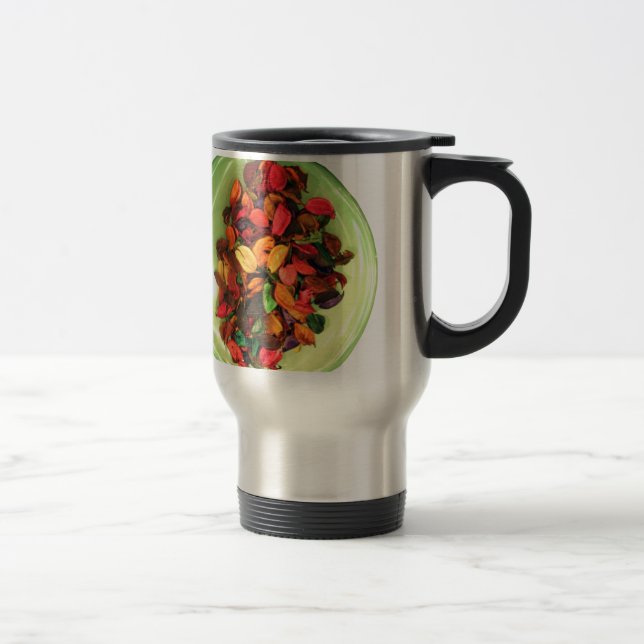 Beautiful amazing colourful rose design travel mug (Right)