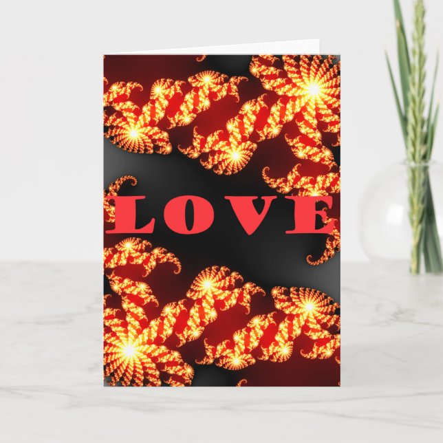 Beautiful amazing  colourful  universe Love text  Card (Front)