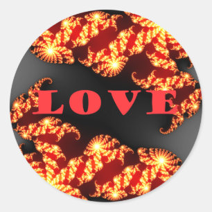 Beautiful amazing  colourful  universe Love text  Classic Round Sticker
