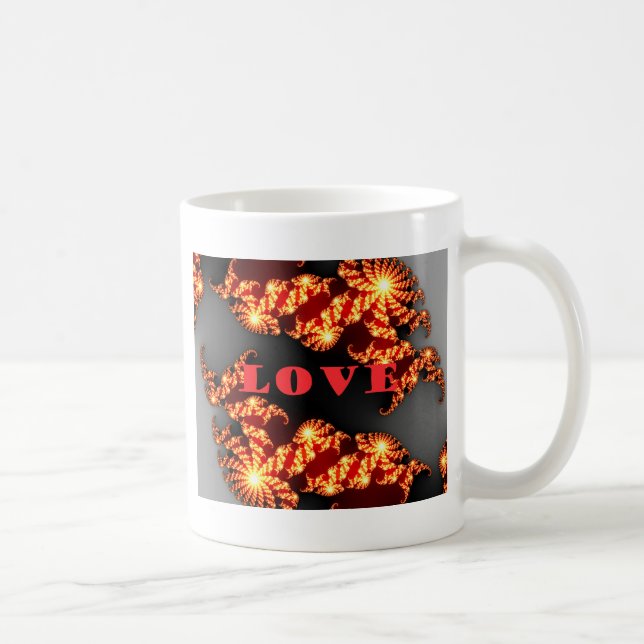 Beautiful amazing  colourful  universe Love text  Coffee Mug (Right)