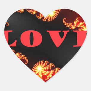 Beautiful amazing  colourful  universe Love text  Heart Sticker