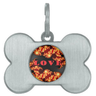 Beautiful amazing  colourful  universe Love text  Pet Tag