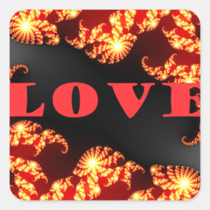 Beautiful amazing  colourful  universe Love text  Square Sticker