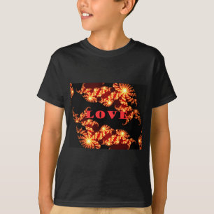 Beautiful amazing colourful universe Love text T-Shirt