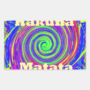 Beautiful Amazing Colourful Whirl Vector Geometri Rectangular Sticker