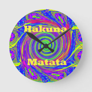 Beautiful Amazing Colourful Whirl Vector Geometri Round Clock