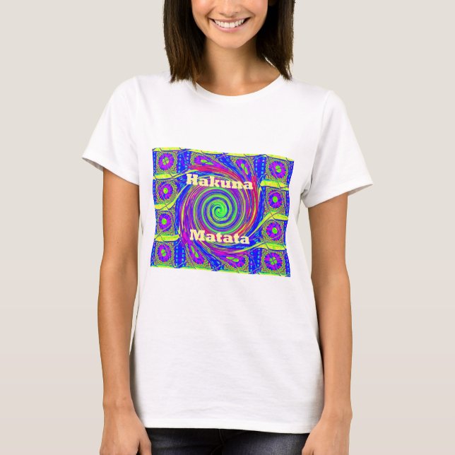 Beautiful Amazing Colourful  Whirl Vector Geometri T-Shirt (Front)