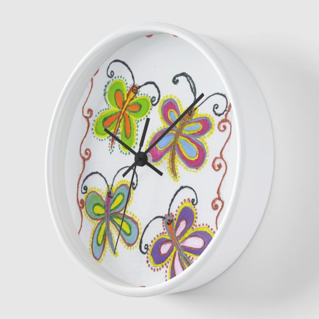 Beautiful amazing Cute Butterfly Art: Perfect Gift Clock (Angle)