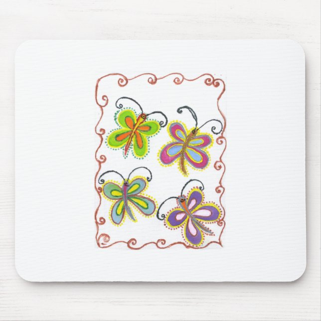Beautiful amazing Cute Butterfly Art: Perfect Gift Mouse Mat (Front)