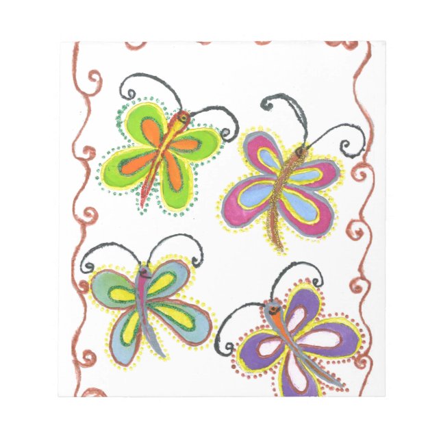Beautiful amazing Cute Butterfly Art: Perfect Gift Notepad (Front)