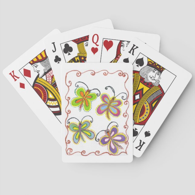 Beautiful amazing Cute Butterfly Art: Perfect Gift Playing Cards (Back)