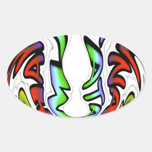 Beautiful Amazing Design Have a Nice Day Colourful Oval Sticker