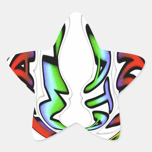 Beautiful Amazing Design Have a Nice Day Colourful Star Sticker (Front)