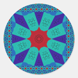 Beautiful Amazing Egyptian  Feminine Design Colour Classic Round Sticker