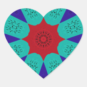 Beautiful Amazing Egyptian Feminine Design Colour Heart Sticker